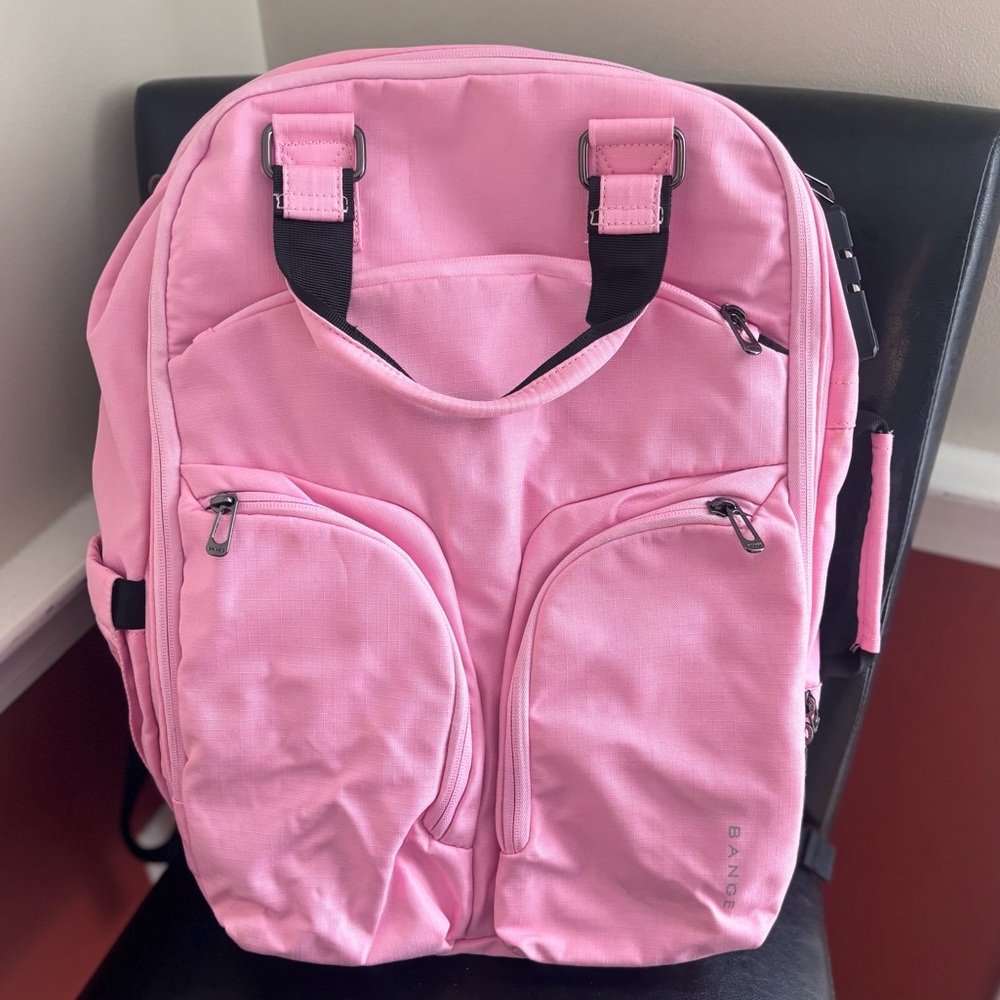 Bange Pink Backpack With Multiple Compartments- T… - image 1